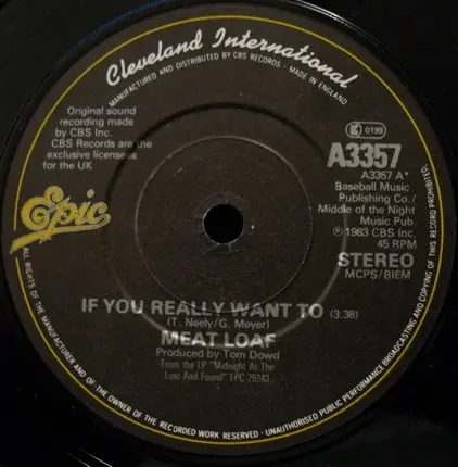 Meat Loaf - If You Really Want To