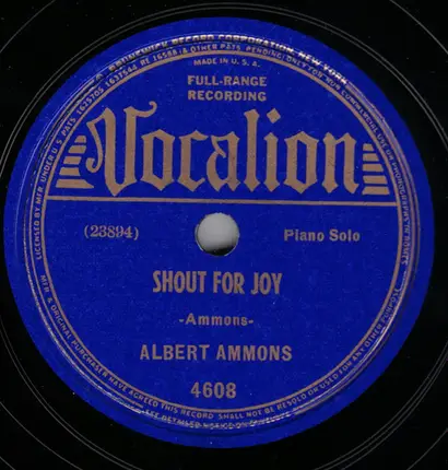 Meade "Lux" Lewis / Albert Ammons - Bear Cat Crawl / Shout For Joy