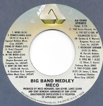 Meco Monardo - Big Band Medley