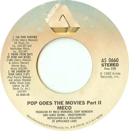 Meco Monardo - Pop Goes the Movies
