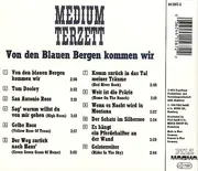 CD - Medium Terzett - Von Den Blauen Bergen Kommen Wir