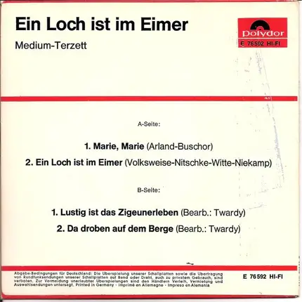 Medium Terzett - Ein Loch Ist im Eimer