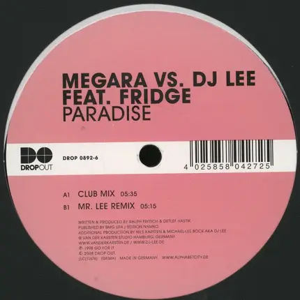 Megara VS. DJ Lee & Freid - Paradise