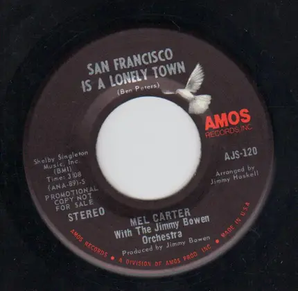 Mel Carter With The Jimmy Bowen Orchestra - San Francisco Is A Lonely Town