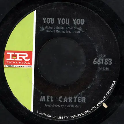 Mel Carter - You You You / If You Lose Her