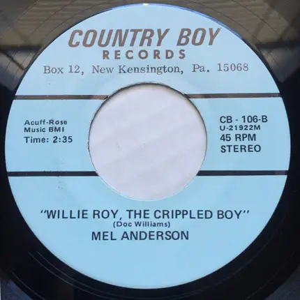 Mel Anderson - King Of Country Music In Pennsylvania (Tribute To Howard Vokes)