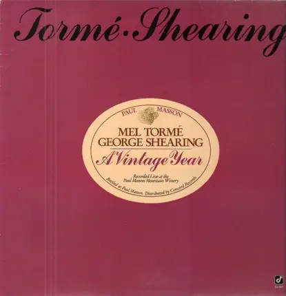 Mel Tormé , George Shearing - A Vintage Year