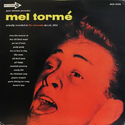 Mel Tormé - Actually Recorded At The Crescendo, Dec. 15, 1954