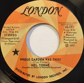 Mel Tormé - Whose Garden Was This? / Morning Star