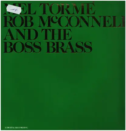Mel Tormé, Rob McConnell And The Boss Brass - Mel Tormé - Rob McConnell And The Boss Brass