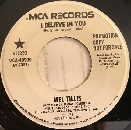 Mel Tillis - I Believe in You