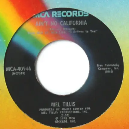 Mel Tillis - Ain't No California
