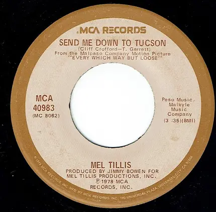 Mel Tillis - Charlie's Angel / Send Me Down To Tucson