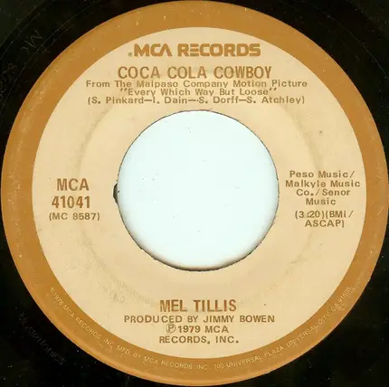 Mel Tillis - Coca Cola Cowboy / Cottonmouth