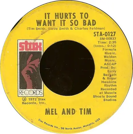 Mel & Tim - Starting All Over Again / It Hurts To Want It So Bad