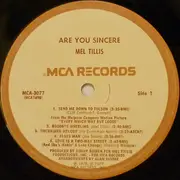 LP - Mel Tillis - Are You Sincere