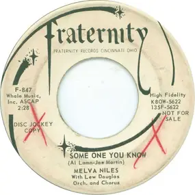 Melva Niles - Some One You Know