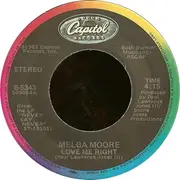 7inch Vinyl Single - Melba Moore - Love Me Right / Never Say Never