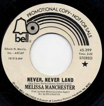 Melissa Manchester - Never, Never Land