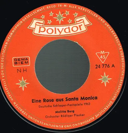 Melitta Berg - Eine Rose Aus Santa Monica / Piccolo, Kleiner Piccolo