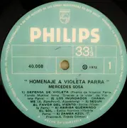 LP - Mercedes Sosa - Homenaje A Violeta Parra