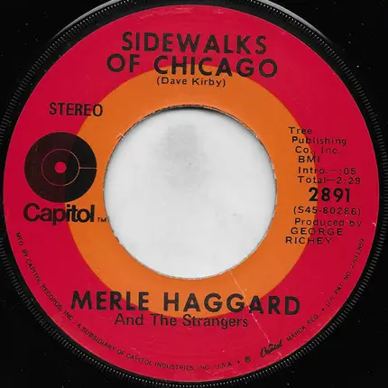 Merle Haggard And The Strangers - I Can't Be Myself / Sidewalks Of Chicago