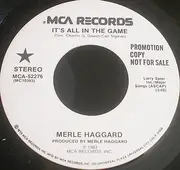 7inch Vinyl Single - Merle Haggard - It's All In The Game