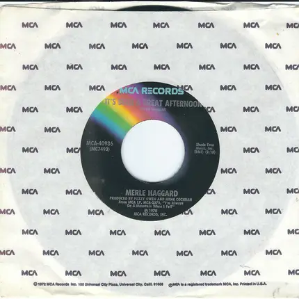 Merle Haggard - It's Been A Great Afternoon / Love Me When You Can