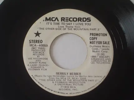 Merrily Webber - It's Time To Say I Love You