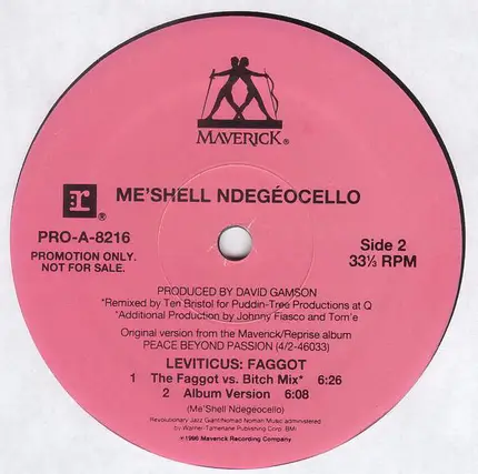 Me'Shell NdegéOcello - Leviticus: Faggot