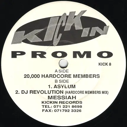 Messiah - 20,000 Hardcore Members