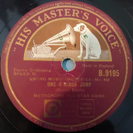 Metronome All Stars - Bugle Call Rag / One O'Clock Jump
