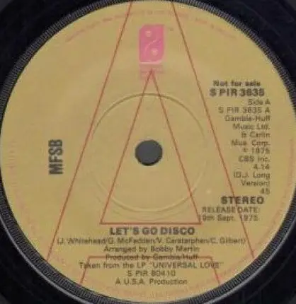 MFSB - Let's Go Disco