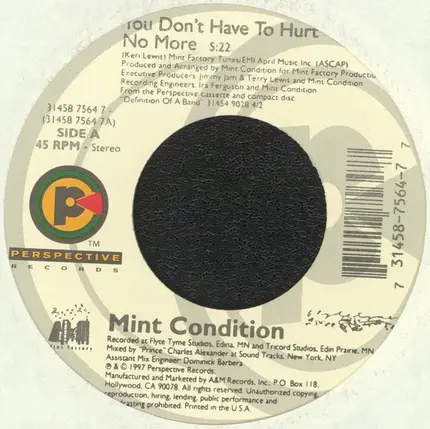 Mint Condition - You Don't Have To Hurt No More