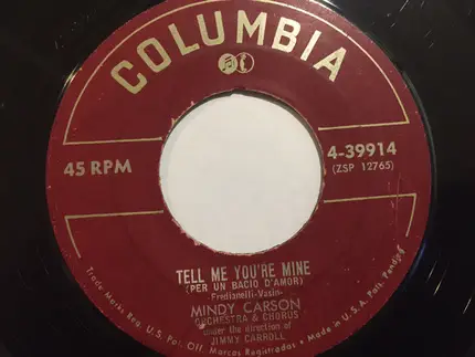 Mindy Carson - The Choo Buy Song / Tell Me You're Mine