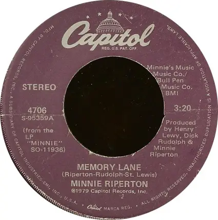 Minnie Riperton - Memory Lane / I'm A Woman