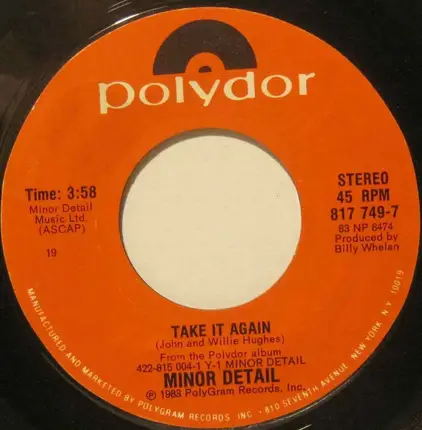 Minor Detail - Take It Again / 20th Century