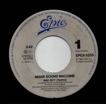 Miami Sound Machine - Bad boy