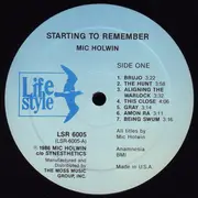 LP - Mic Holwin - Starting To Remember