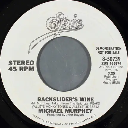 Michael Martin Murphey - Backslider's Wine
