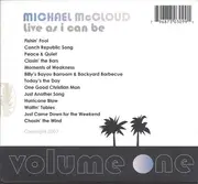 CD - Michael McCloud - Live as i can be Volume 1 - Digisleeve