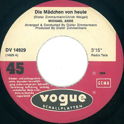 Michael Ande - Die Mädchen Von Heute