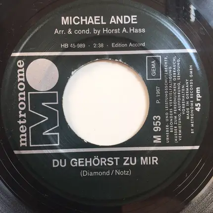 Michael Ande - Irgendwann Kommt Die Liebe / Du Gehörst Zu Mir