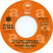 Michael Baldwin - You Can't Find Love (In The Yellow Pages)