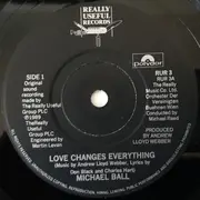 7inch Vinyl Single - Michael Ball - Love Changes Everything - Black Paper Labels