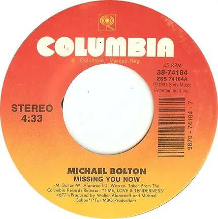 Michael Bolton - Missing You Now