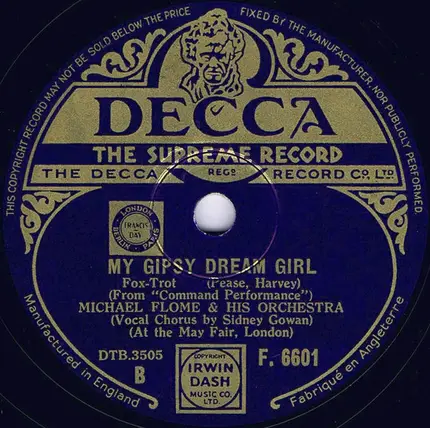 Michael Flome & His Orchestra - Lambeth Walk / My Gipsy Dream Girl
