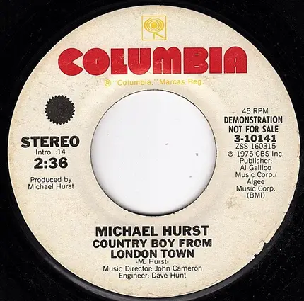 Michael Hurst - Country Boy From London Town