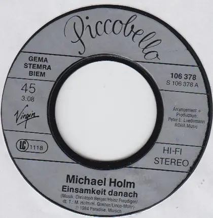 Michael Holm - Einsamkeit Danach