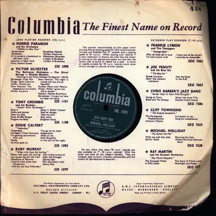 Michael Holliday - Love You Darlin' / Old Cape Cod